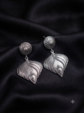 Silver Oxidized Big Drop Earring