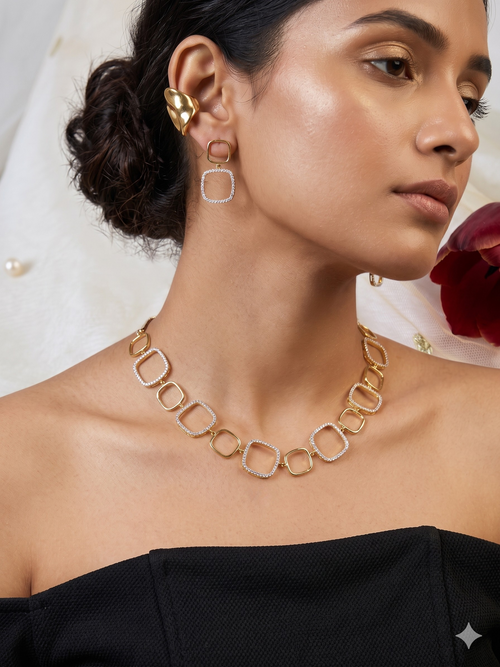 AD Simple Necklace Set