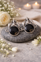 Monalisa Elephant Oxidized Earring