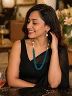 Pearl Beads Long Necklace Set