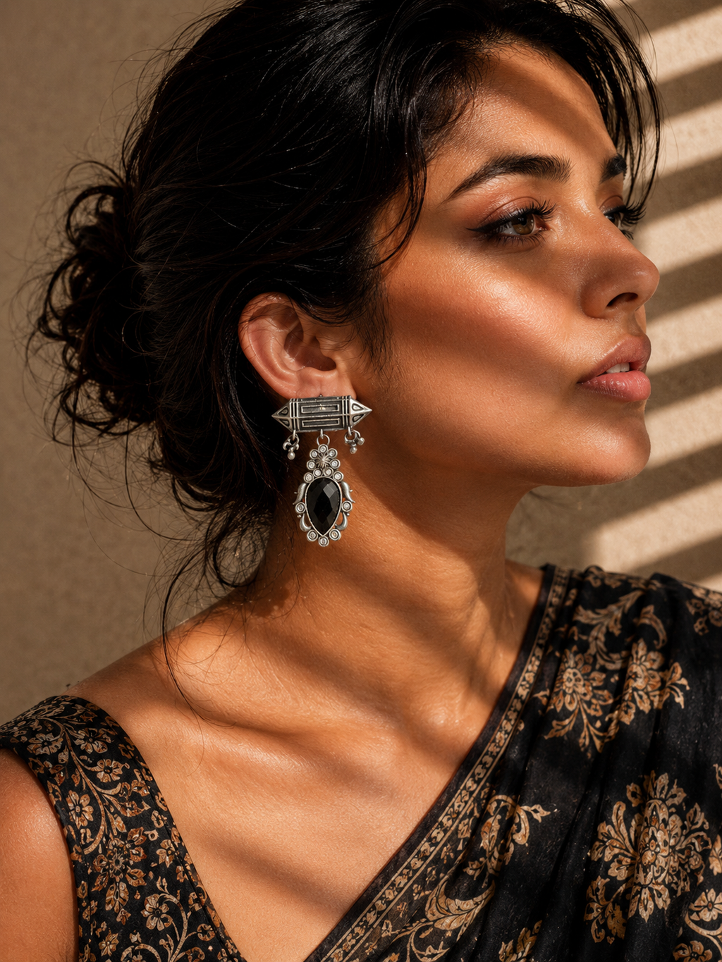 Silver Oxidized Black Drops