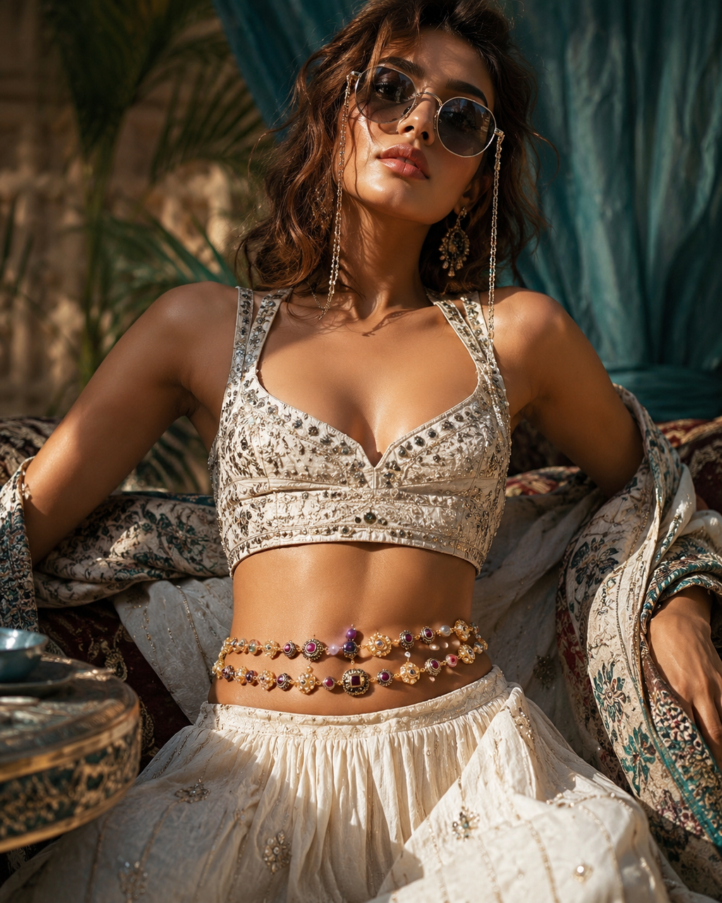 Brown Beads MultiLayer Necklace Set