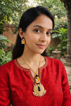 Monalisa Hand Painted Necklace Set