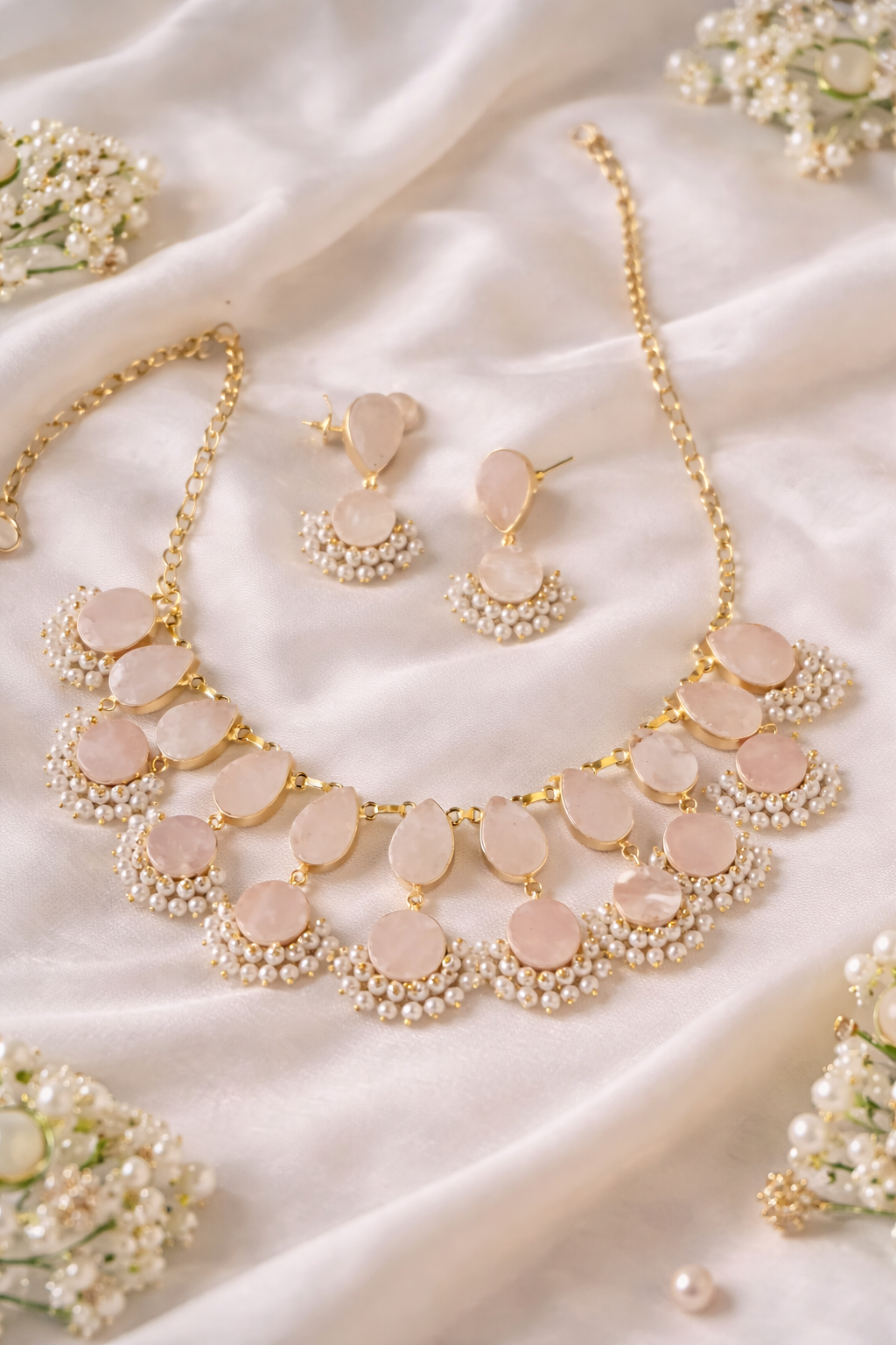 Raw Stone Necklace Set