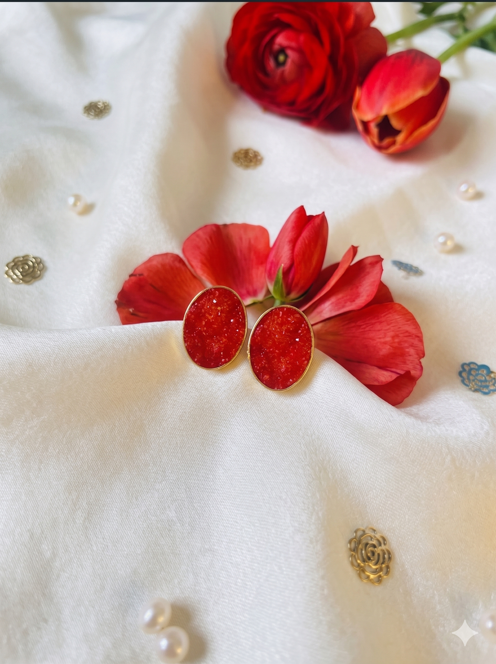 Stone Stud Earring