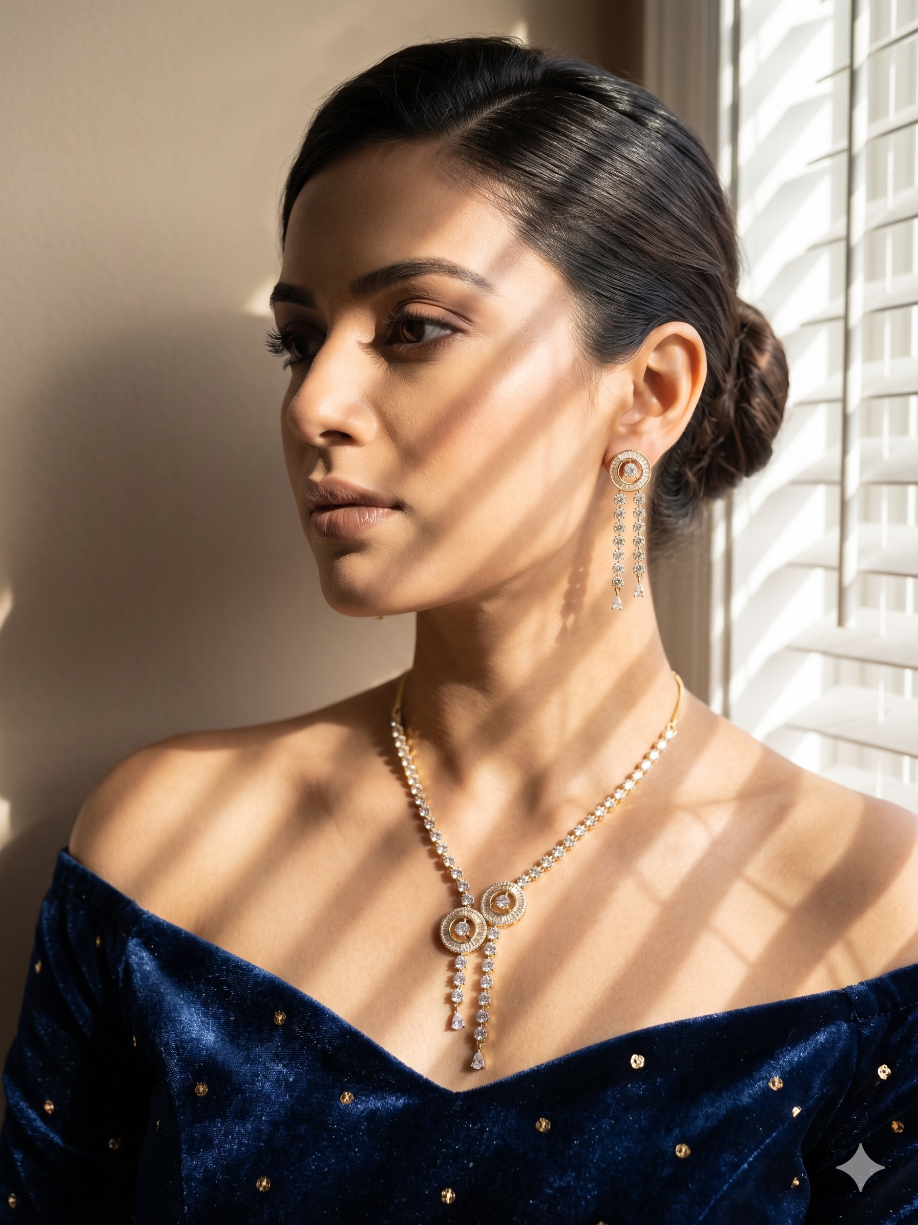 AD Dangle Necklace Set