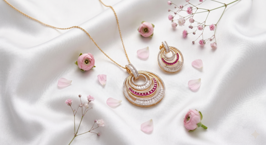 Ruby AD Pendant Set