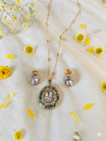 Green Kundan Pendant Set