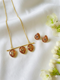 Monalisa Hand Painted Drop Necklace Set