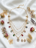 Multilayer Multicolor Necklace Set