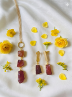 Raw Stone Stylish Necklace Set