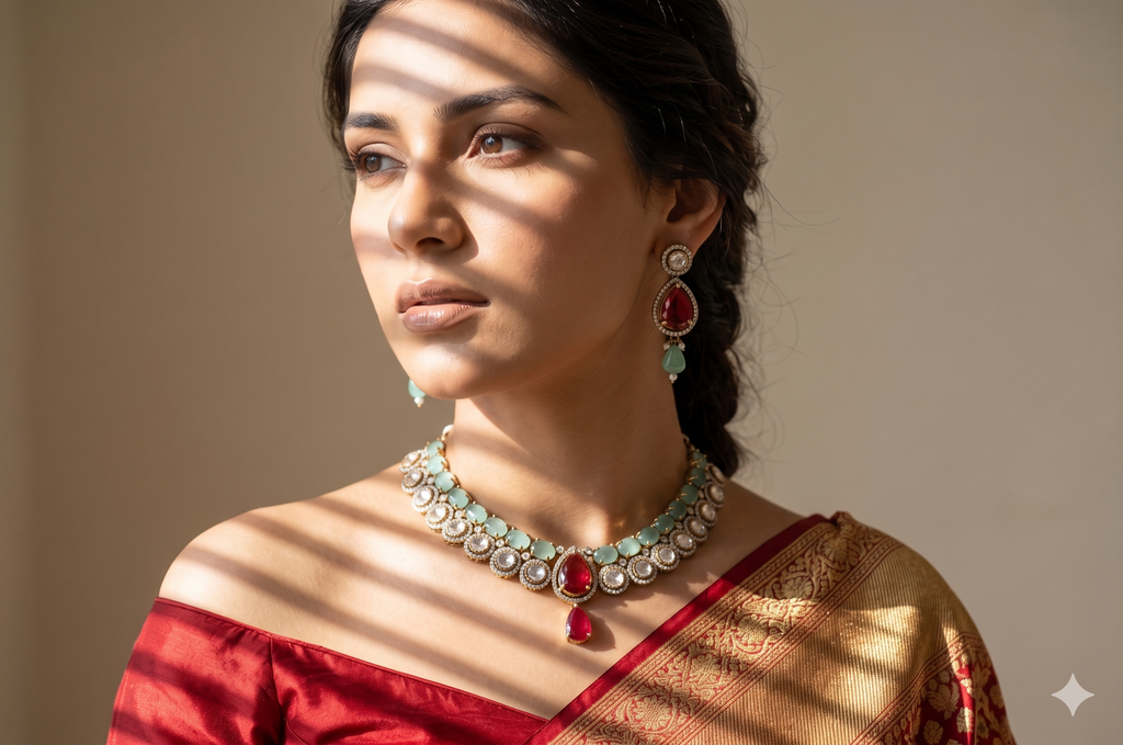 Premium Kundan Multi NecklaceSet