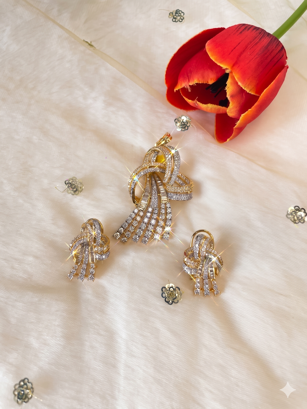AD Ribbon Pendant Set