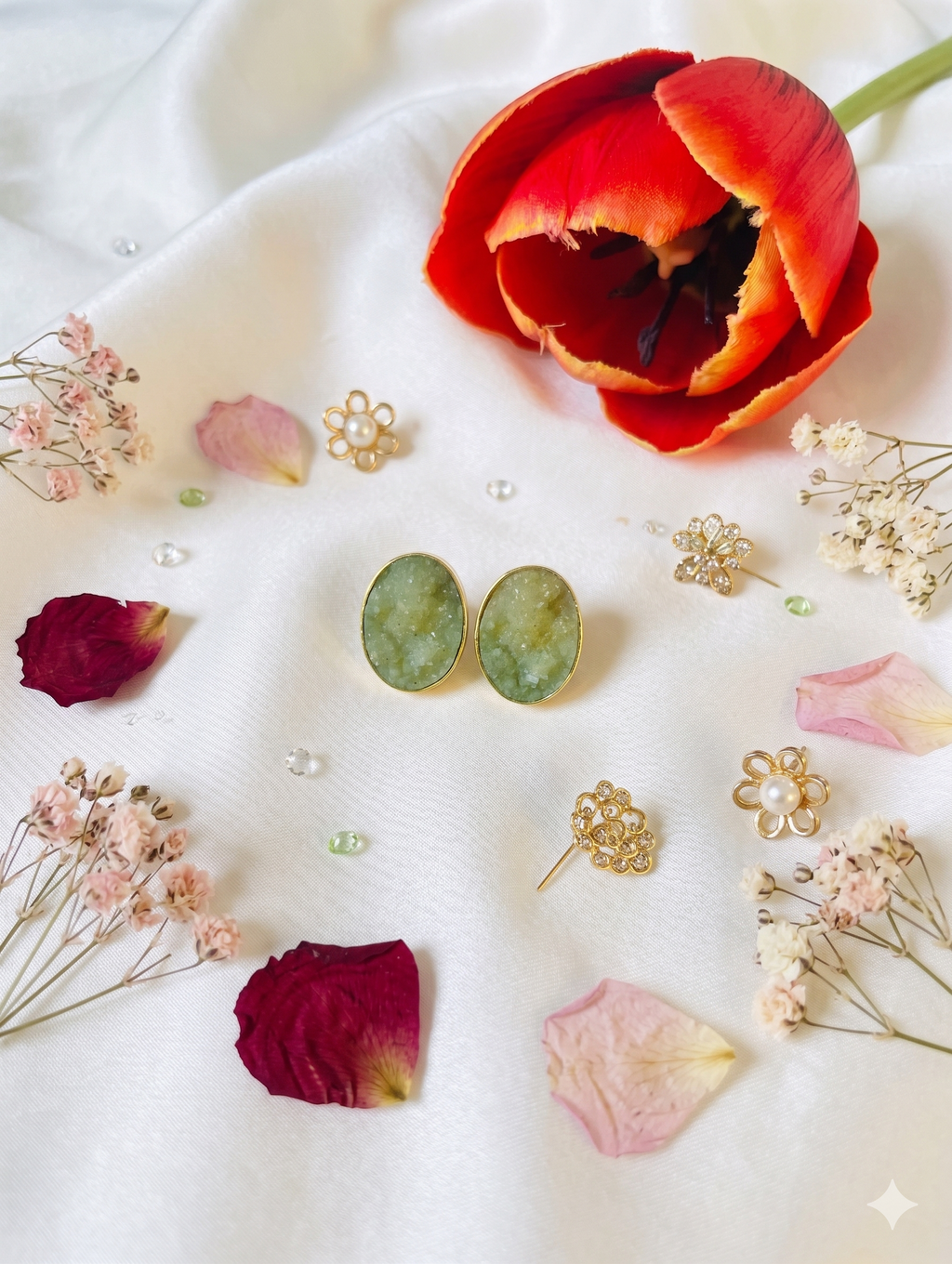 Stone Stud Earring