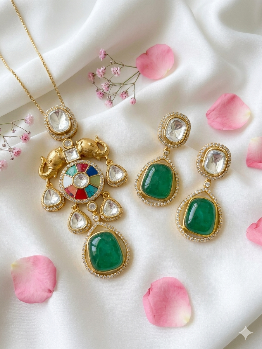 Modern Multicolor Necklace Set