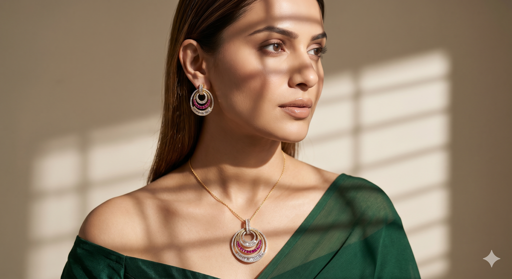 Ruby AD Pendant Set