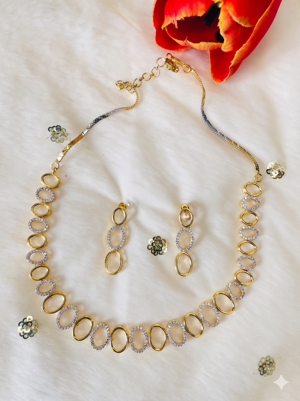 AD Oval Necklace Set
