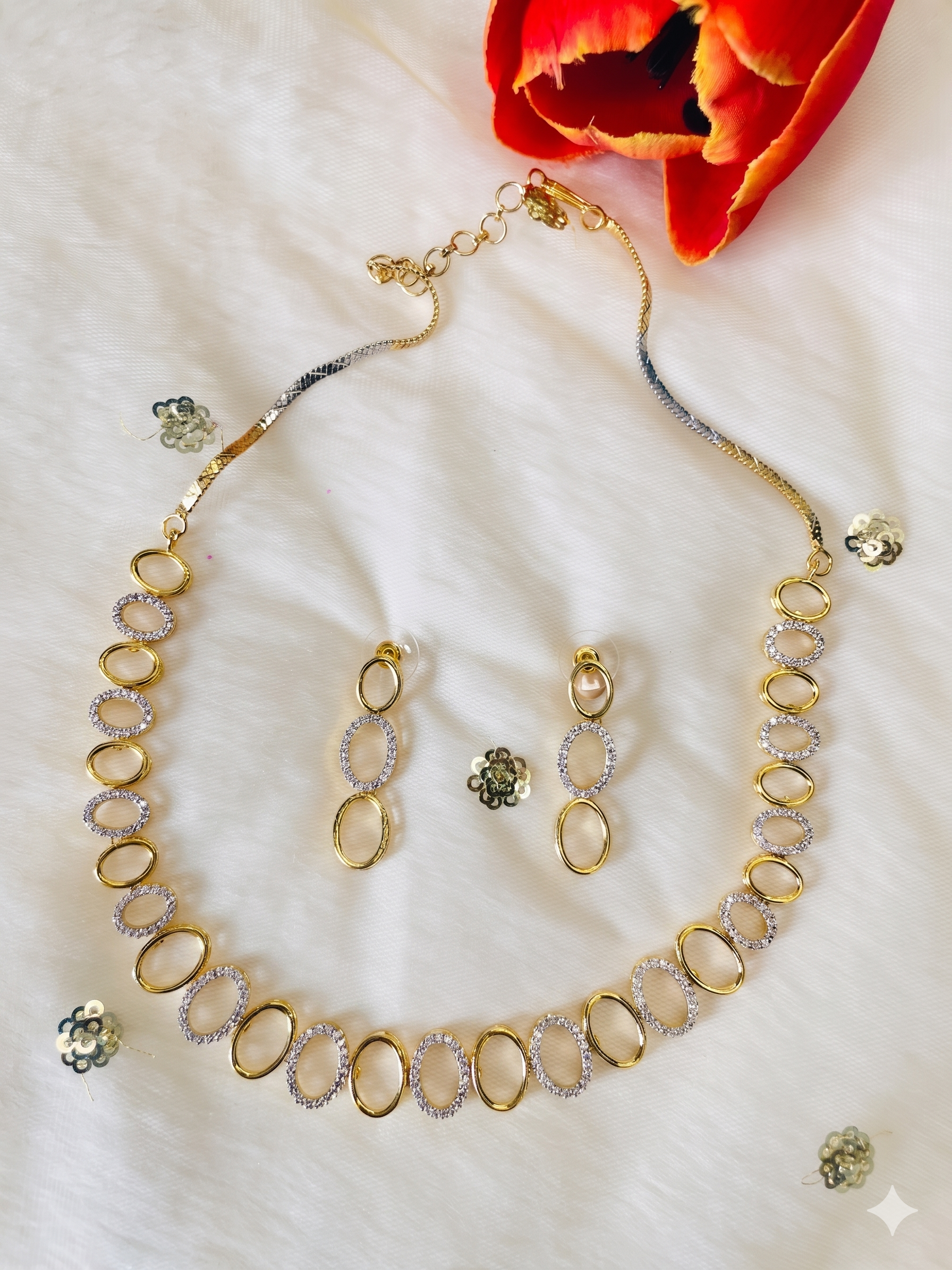 AD Oval Necklace Set