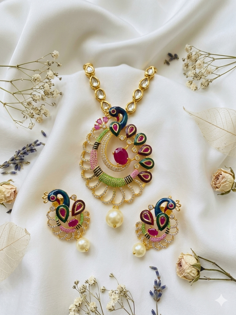Peacock AD Pendant Set
