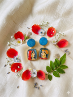 Tanjore Painted Stone Earring