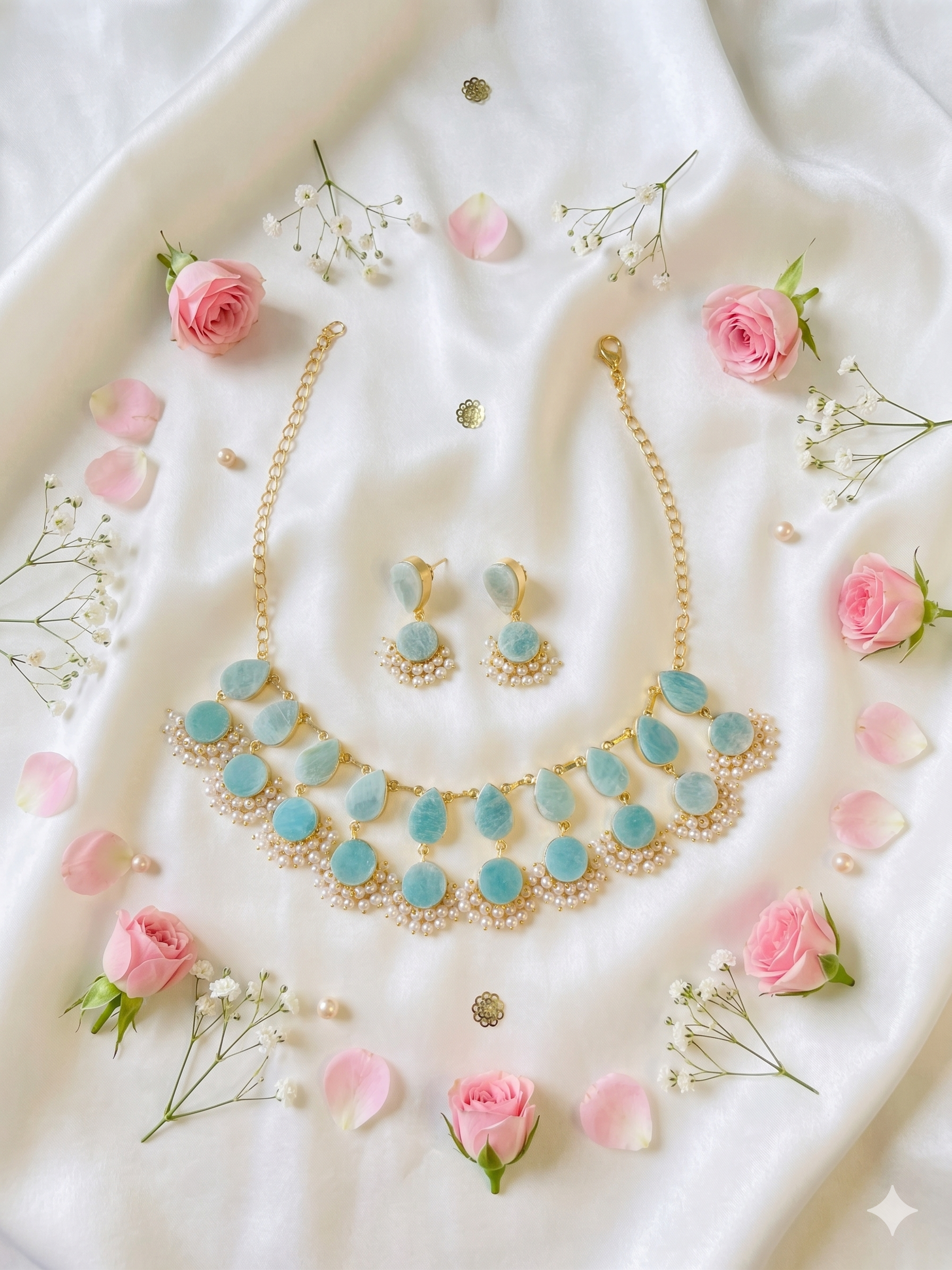 Raw Stone Necklace Set