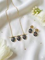 Monalisa Hand Painted Drop Necklace Set