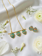 Monalisa Hand Painted Drop Necklace Set