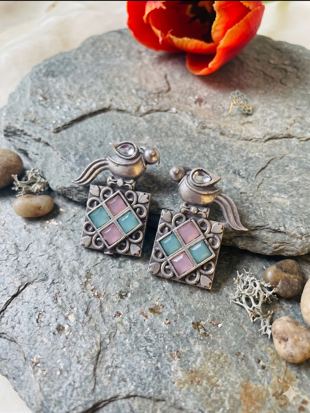 Multi Oxidized Earring