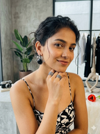 Monalisa Elephant Oxidized Earring