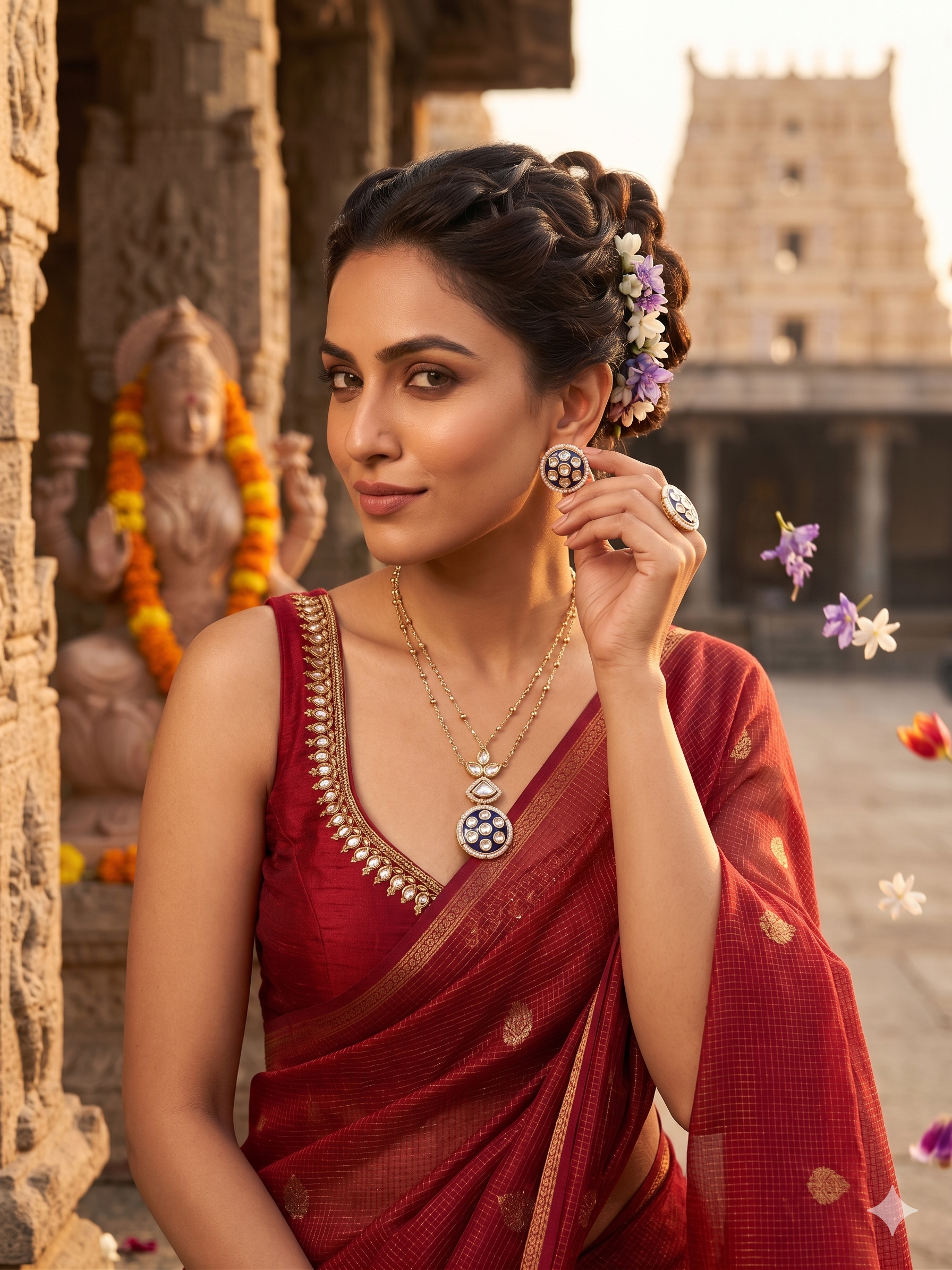 Moissanite Piroyi Multilayer Necklace Set