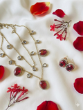 Multilayer Ruby Necklace Set