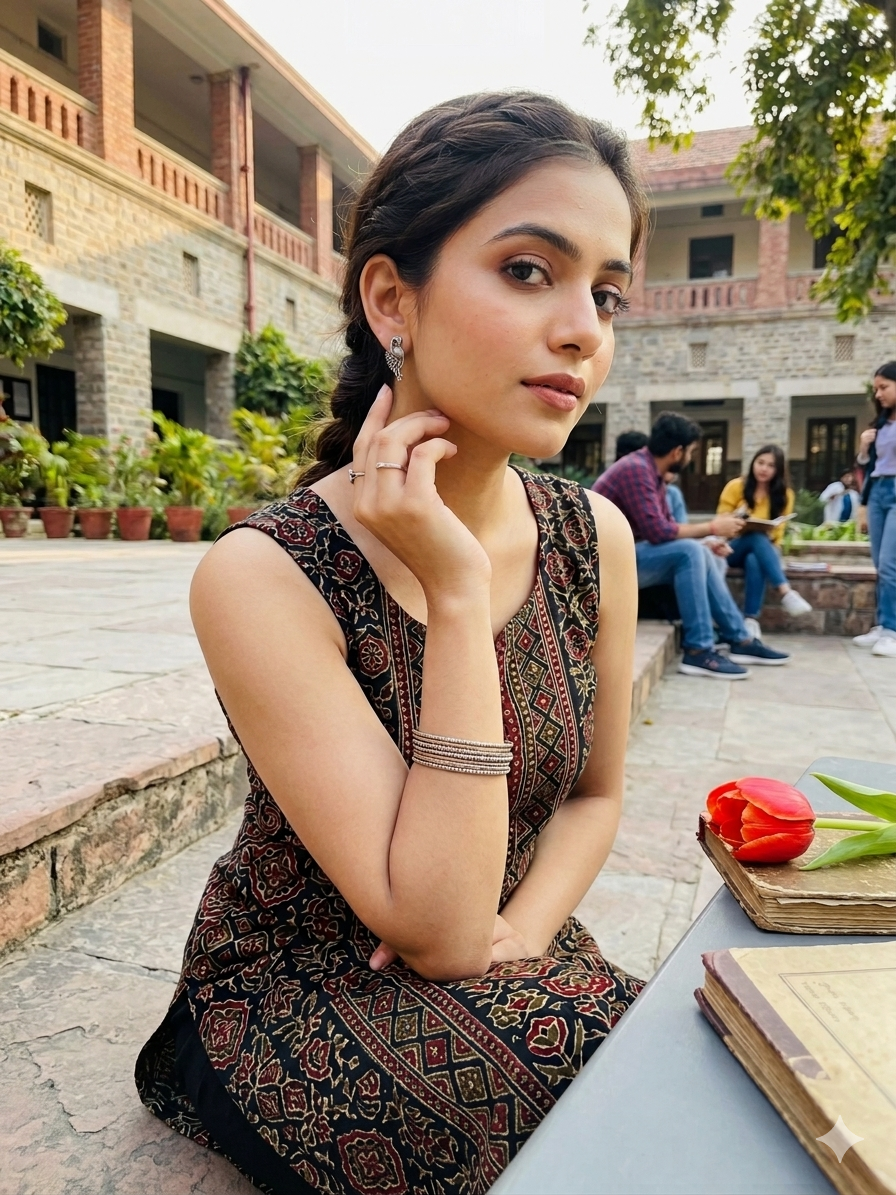 Silver Oxidized Peacock Stud