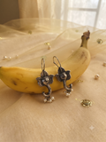 Silver Oxidized Ganesha Earring