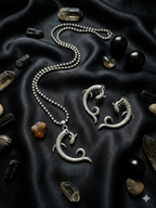 Oxidized Fish Necklace Set