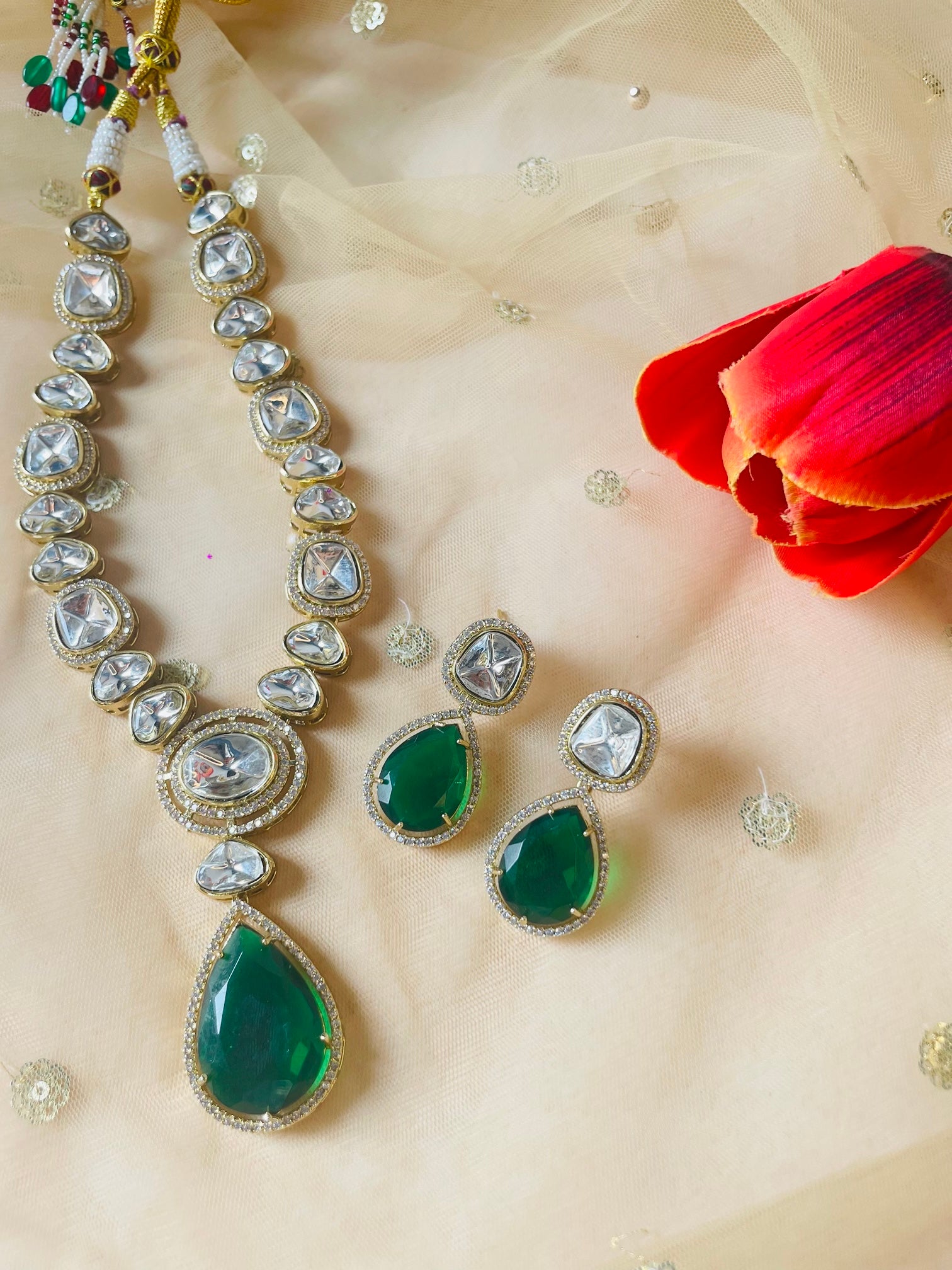 Moissanite Necklace Set