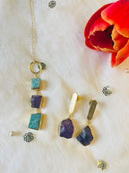 Raw Stone Stylish Necklace Set