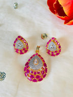 Classic Ruby AD Pendant Set