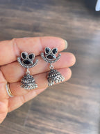 Silver Oxidized Black Small Jhumka