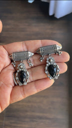 Silver Oxidized Black Drops