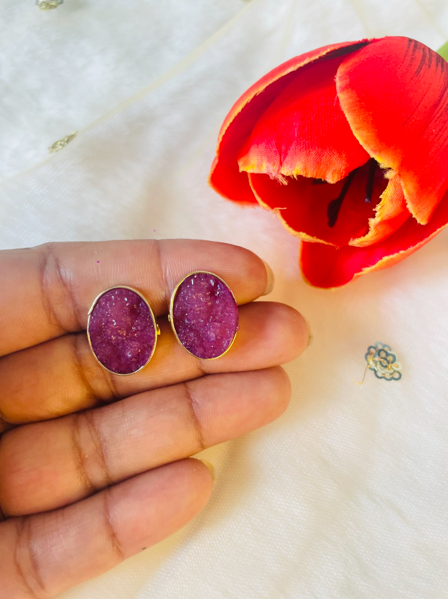 Stone Stud Earring