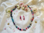 Colorful Beaded Gemstone Necklace Set